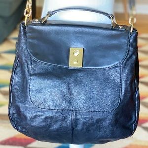 J. Crew Black Leather Shoulder Bag GORGE